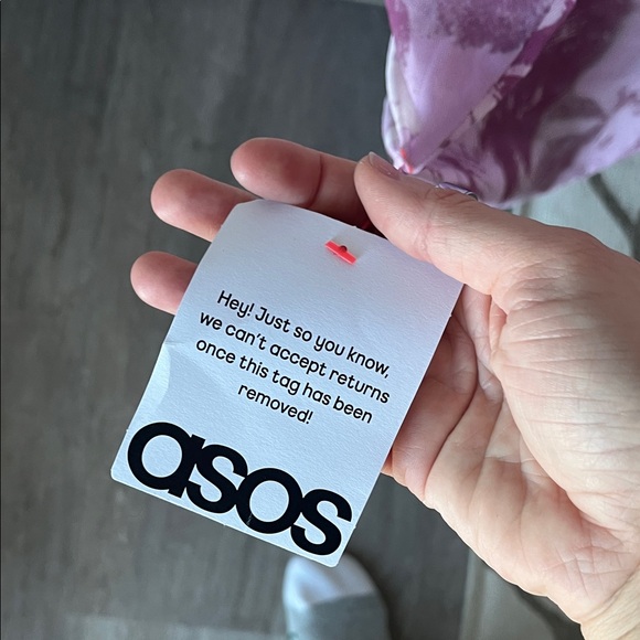 Elegant Pink/Purple Floral Long Sleeve Dress - Picture 4 of 4